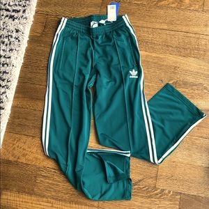 NWT Adidas green firebird track pants